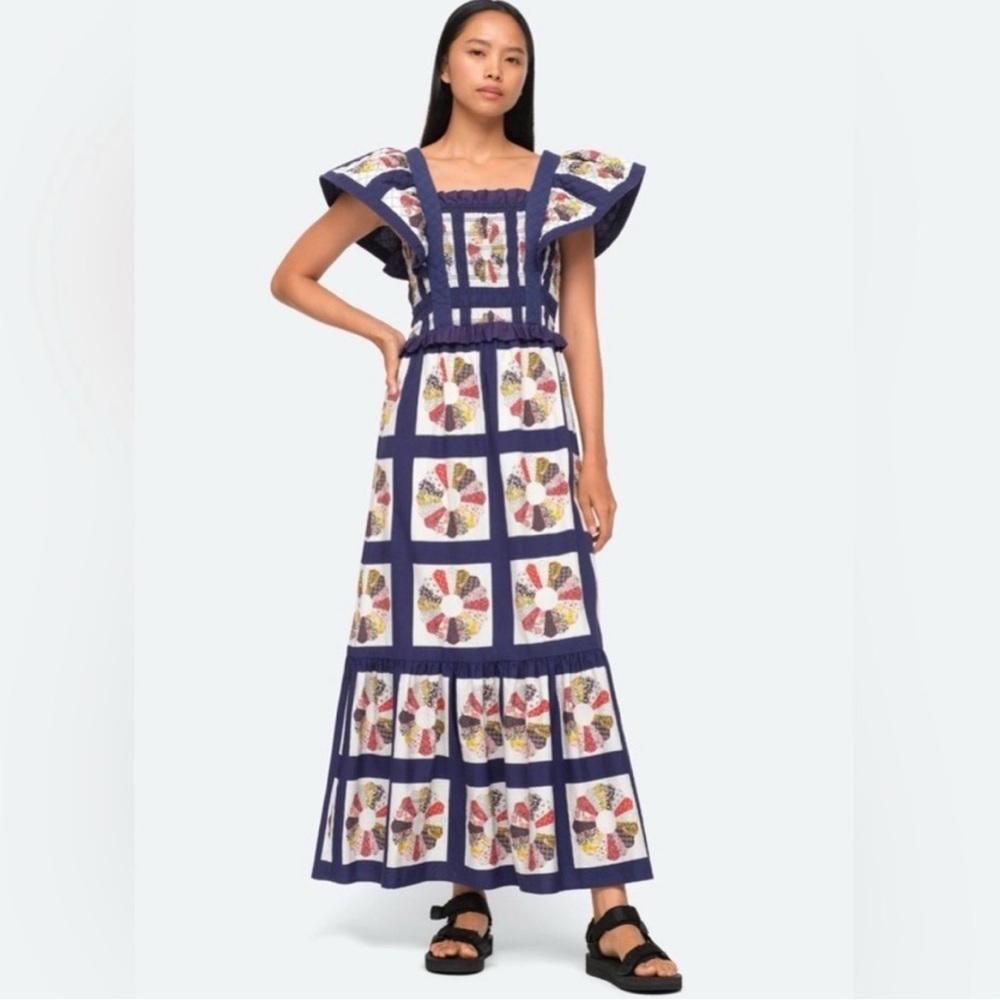 Sea New York Pippin Patchwork Cotton Apron Dress - Size 8